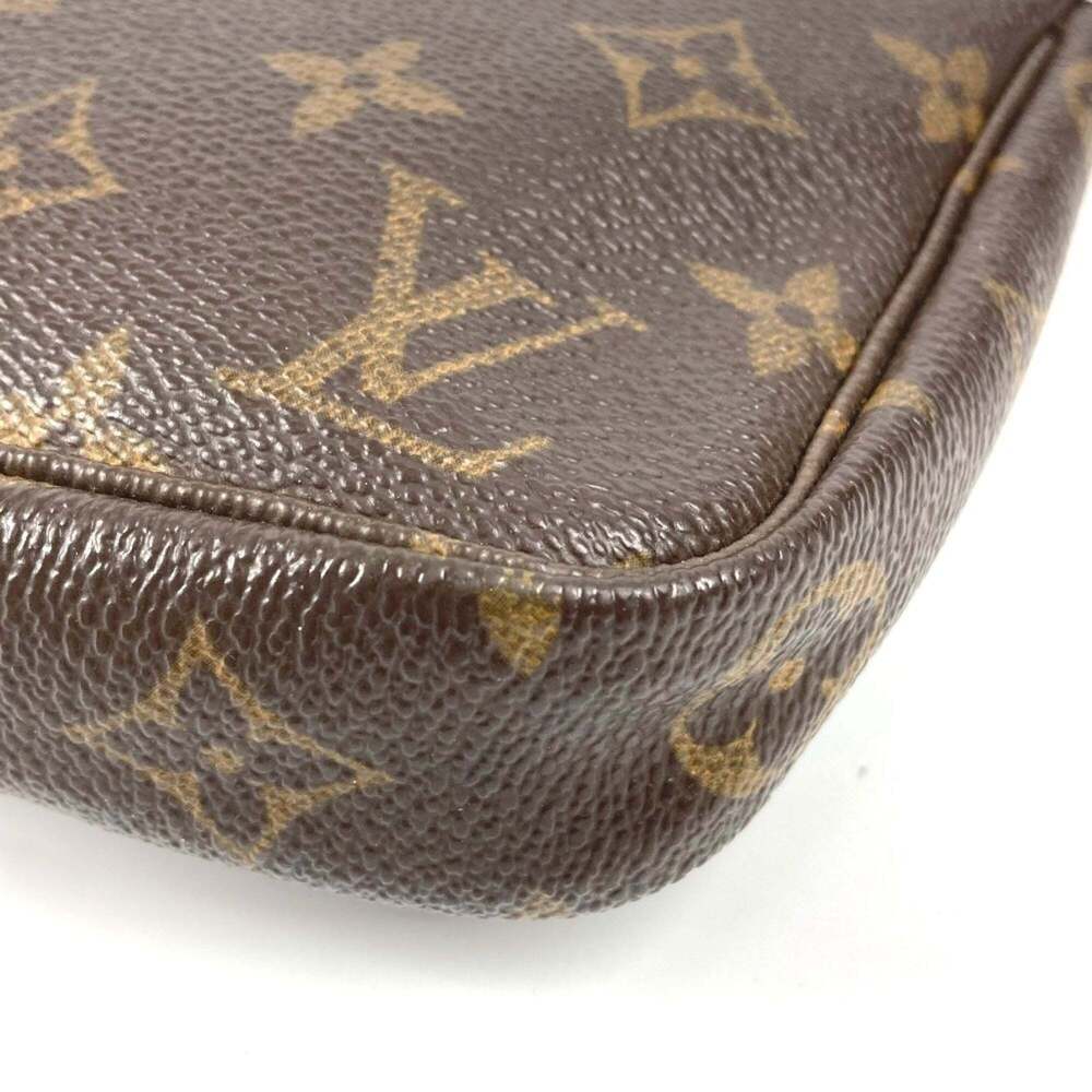 LOUIS VUITTON Authentic Brown Monogram Canvas Pochette Shoulder Bag - Picture 6 of 16